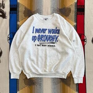 Vintage 90s Funny Dad Humor Crewneck Sweatshirt Size 2XL Made In USA 1992